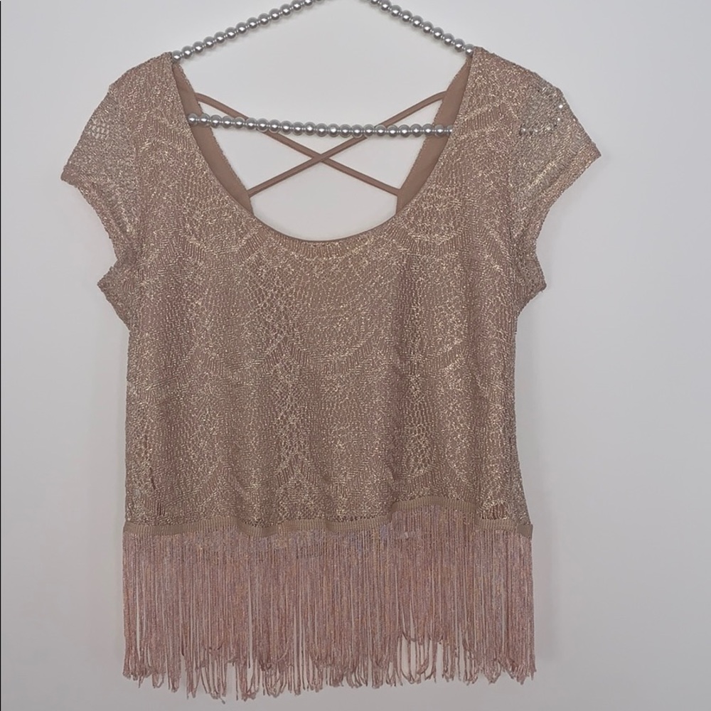 Pink Fringe Shirt